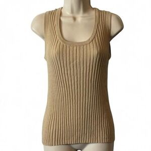 Vintage 90s New York & Co Ribbed Knit Scoop Neck Tank Top, Women's Size L